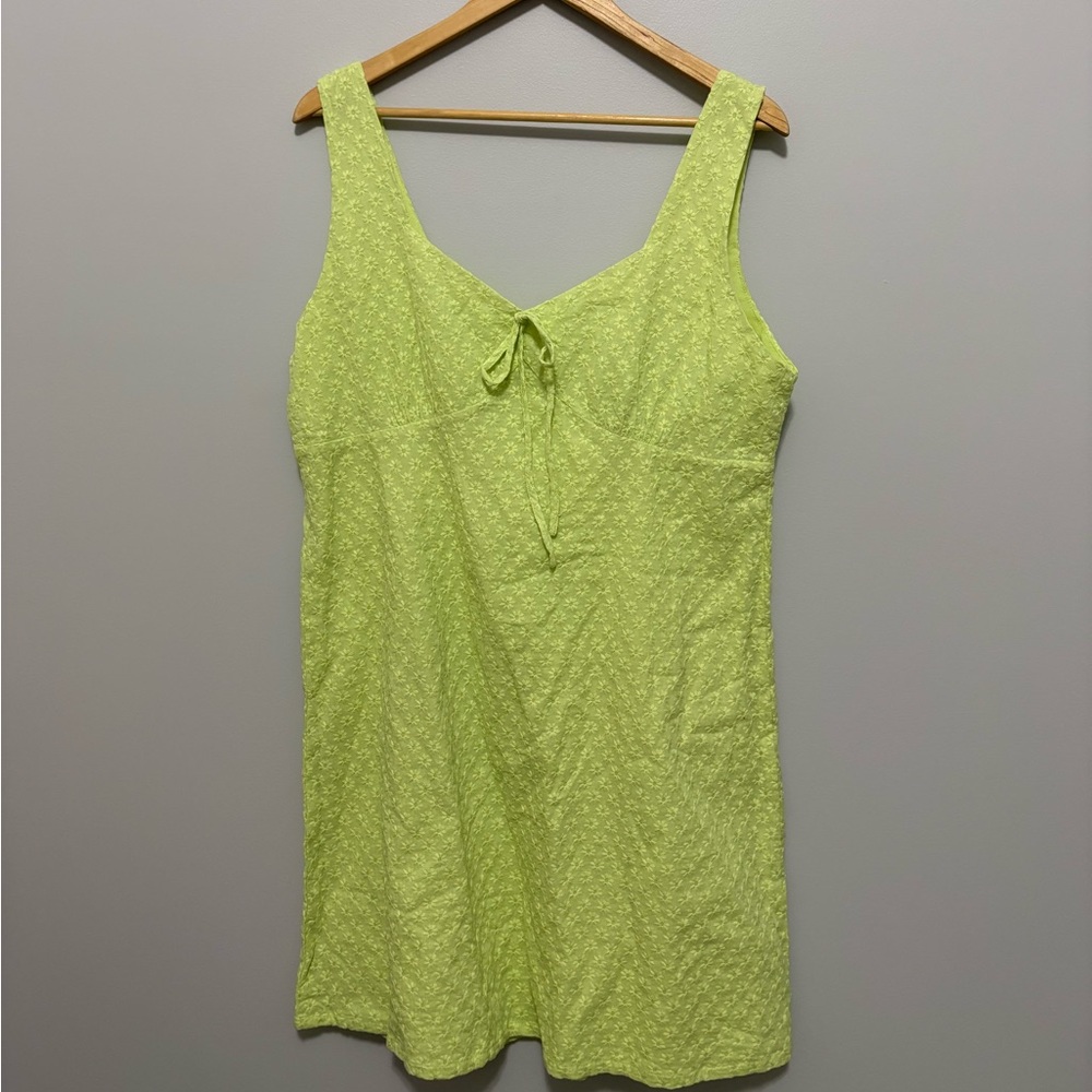 Copper Key Y2K Inspired Citron Lime Green Sleeveless Mini Dress